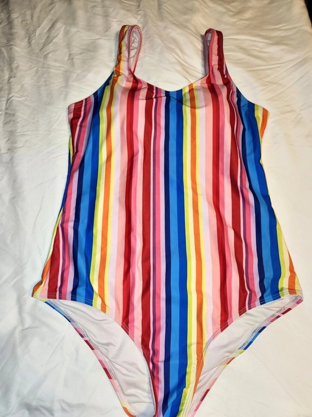 Womens Striped One Piece Swimsuit